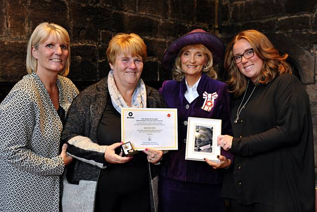 LEFT to right: Shirley Ogden, Sharon Guiney, Vice Lord-Lieutenant Edith Conn and Samantha Constantinou