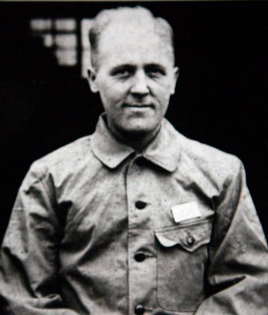 George Glass VJ day celebration at Brookdale golf club. Pic shows, Sergeant George Glass when he was released from the Japanese prison camp by the Americans in 1945..
