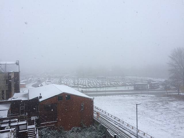 Oldham Mumps car park in the snow