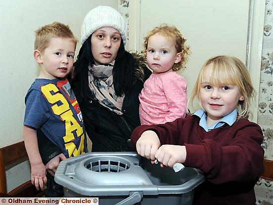 Georgina France with children Joshua, Ebie and Evie.