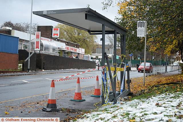 Glodwick Road, Oldham Crash at bus stop