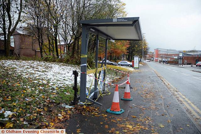 Glodwick Road, Oldham Crash at bus stop