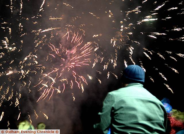 FIREWORKS light up the sky at the switch-on