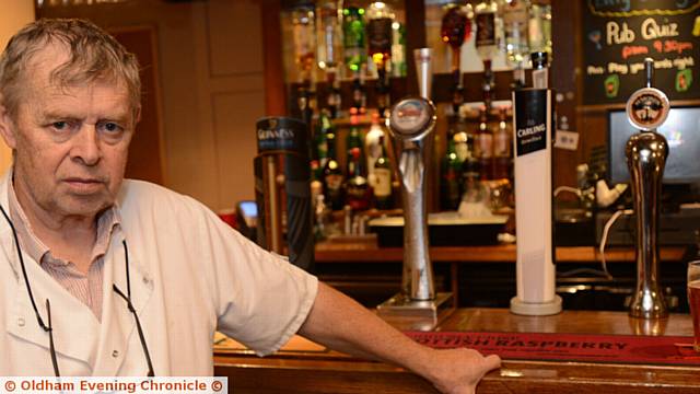 DESPONDENT . . . the landlord of The Clarence, Melvin Robinson, whose cellar was flooded