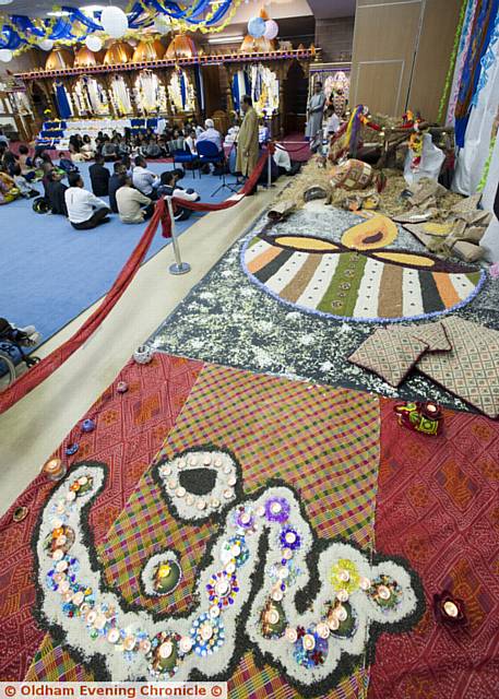 ALL laid out . . .Diwali celebrations