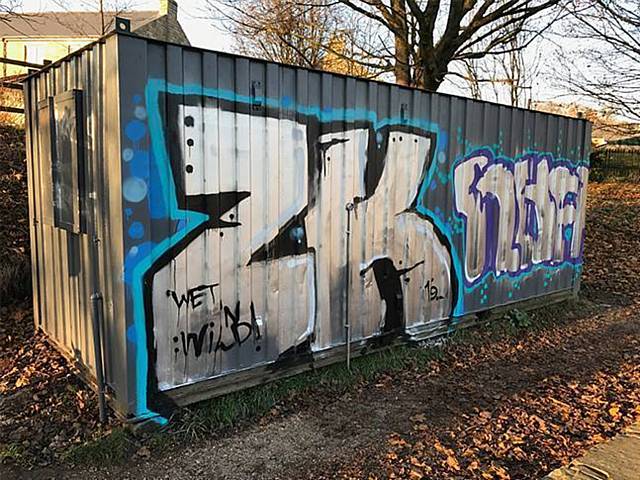 A STORAGE container on the Diggle side of the Standedge Canal Tunnel was also targeted.