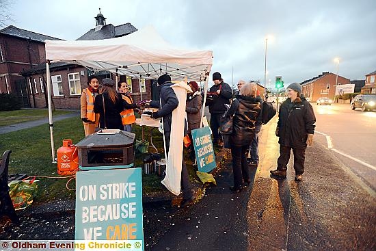 National 24 hour strike by NHS junior doctors. Photo shows Royal Oldham Hospital picket line.