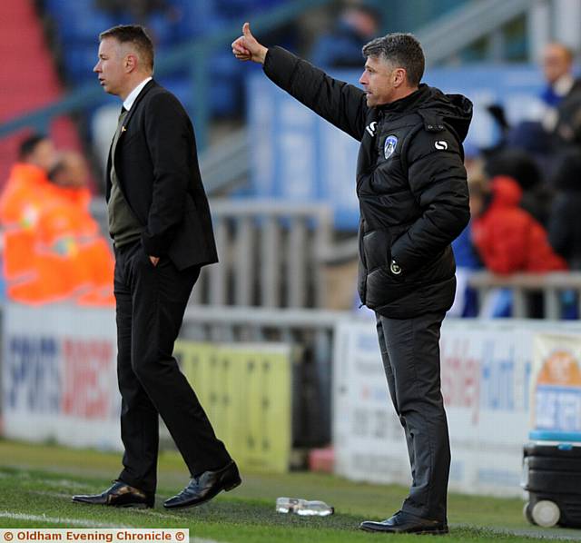 THUMBS UP . . . Athletic boss Stephen Robinson