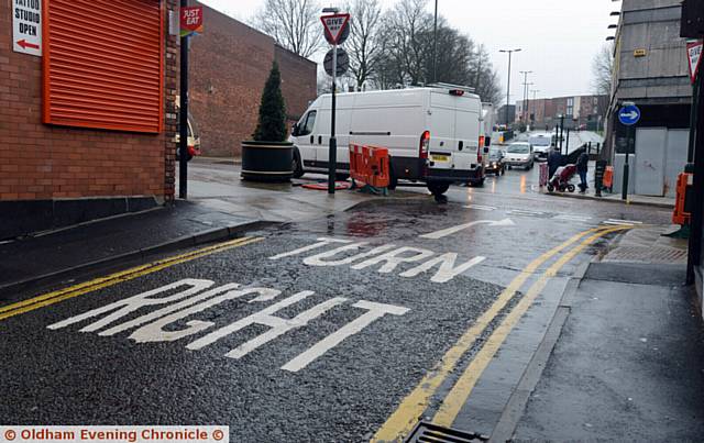 DRIVERS turn left at the top of Retiro Street despite signs instructing them to turn right