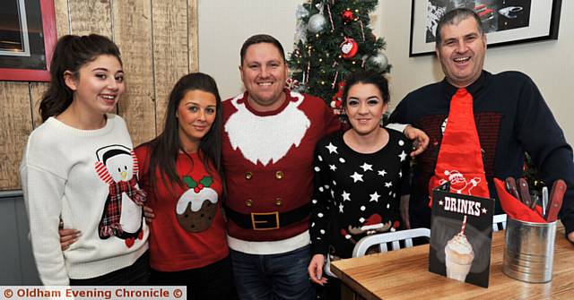 Action Together staff in their Christmas jumpers