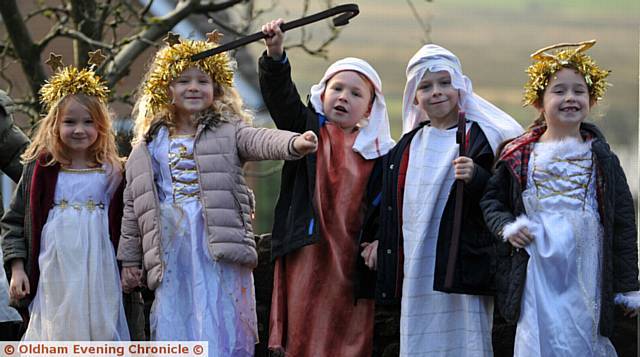 HOW they flocked to see us . . . pupils from Christ Church Primary in Denshaw