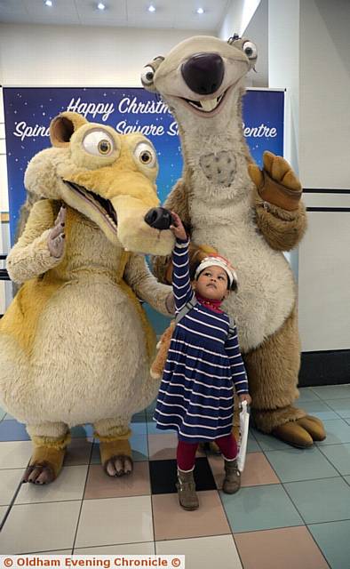 ABIGAIL Olugbenga with Scrat (left) and Sid