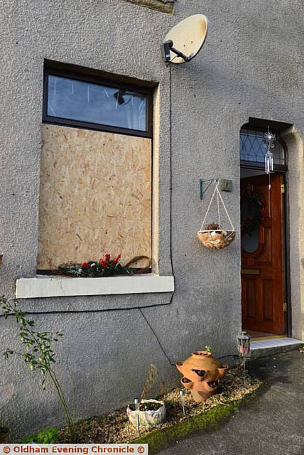 Car windows and house windows smashed at a house in Webster Street, Mossley..