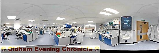 EXPLORING the laboratory . . . Stills from the video show the full 360 degrees of the laboratory
