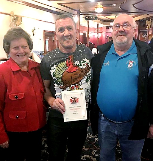 Ian Ogden (centre), with surprise presenter Anita Halliwell and Phil Bradbury