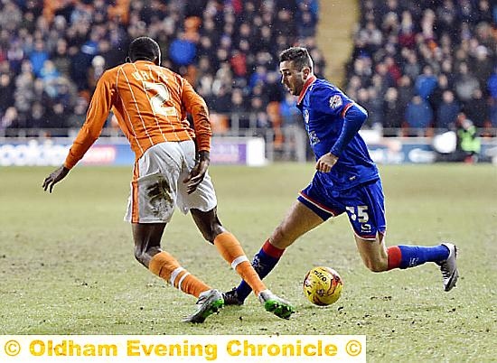 STAR TURN . . . Athletic full-back Daniel Lafferty produced a man of the match display against Blackpool.
