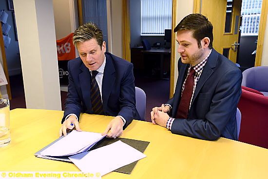 UNDER discussion . . . Keir Starmer and Jim McMahon