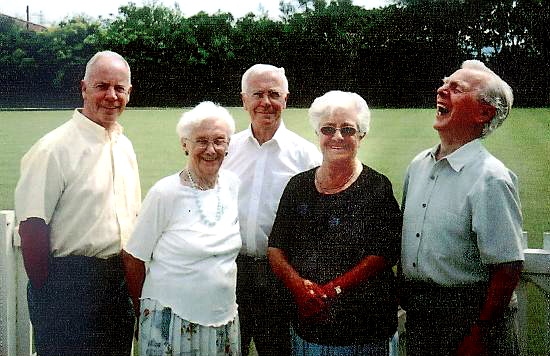 FAMILY memories . . . Ethel Cawley and Tilly Berry, pictured with their brothers Geoff, Bill and Bert