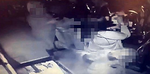 CCTV still shows pregnant barmaid fall 8ft through a trapdoor at Bamboogy