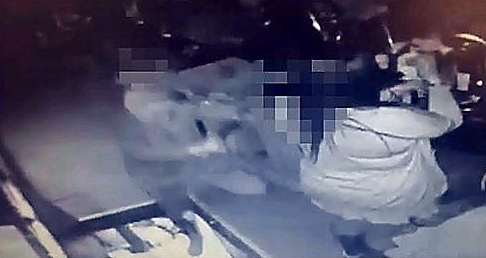 CCTV still shows pregnant barmaid fall 8ft through a trapdoor at Bamboogy