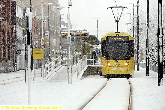 Metrolink continued to run despite the blizzard conditions