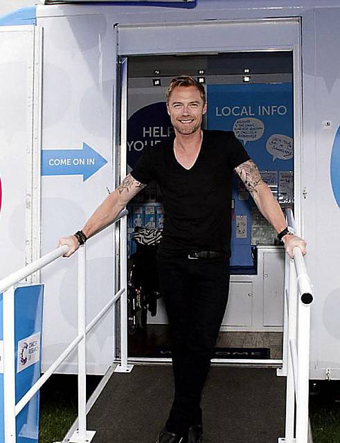 Ronan Keating at the Cancer Awareness Roadshow.