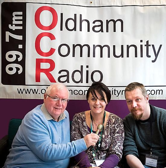 LIVE on air (l-r) Dave McGealy, Jodie Barber and Andy Powell