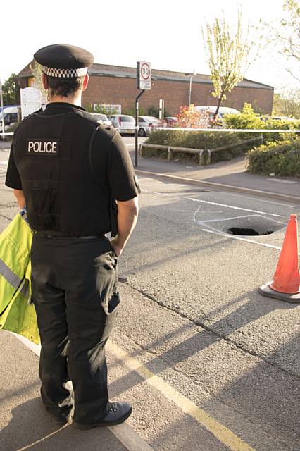 COAL the cause?... one local resident says the sinkhole appeared as the road is built over an old coal mining site.