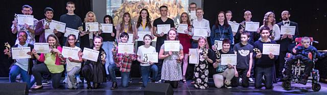 Proud winners - all the Mahdlo stars with their awards