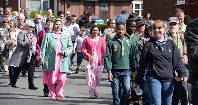 ON the march . . . in the Oldham Whit Walks