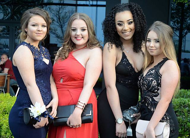 DOLLED up . . . Aimee Done, Abbie Mills, Emmerlene Burgess and Katie Burgess
