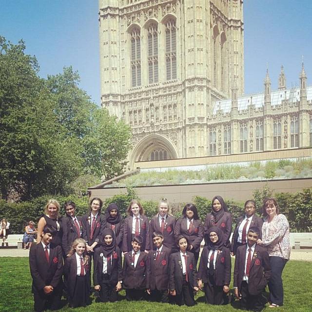 RADCLYFFE School pupils during a visit to the Houses of Parliament