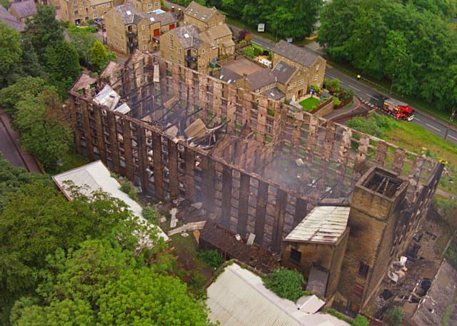 VIEW from above . . . this picture was taken by the Greater Manchester Fire and Rescue Service Air Unit drone