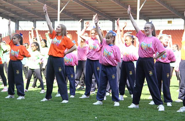 REACH for the sky . . . Oldham Moves dancers 
