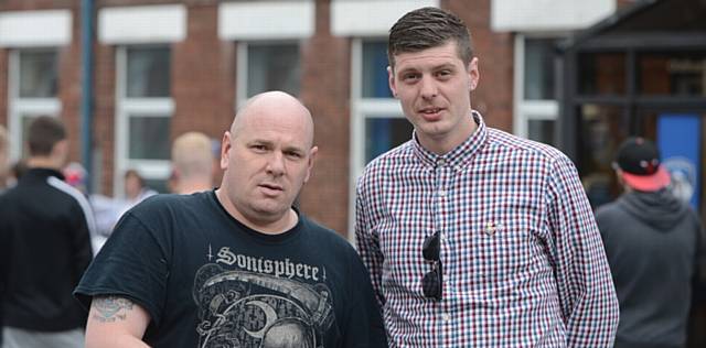 Latics march organisers Shaun Jackson (left) and Aaron West.