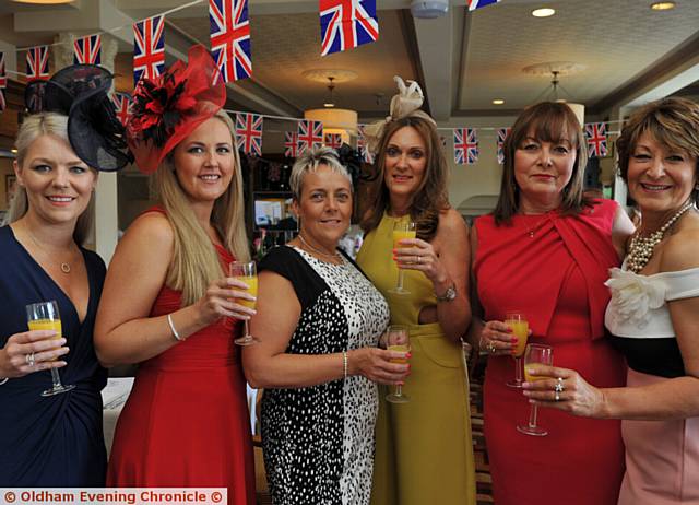 GETTING into the spirit . . . (from left) Natalie Sheeran, Nicola Truelove, Shelley Neale, Caroline Greenwood, Pat Higgins and organiser Debbie Howarth
