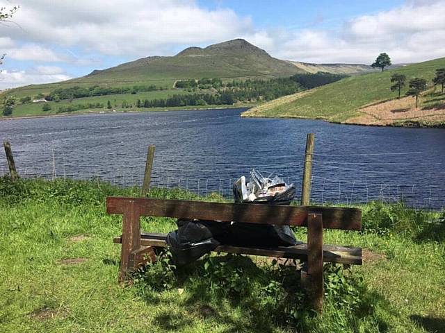 Mess left at Life for a Life memorial park at Dovestone