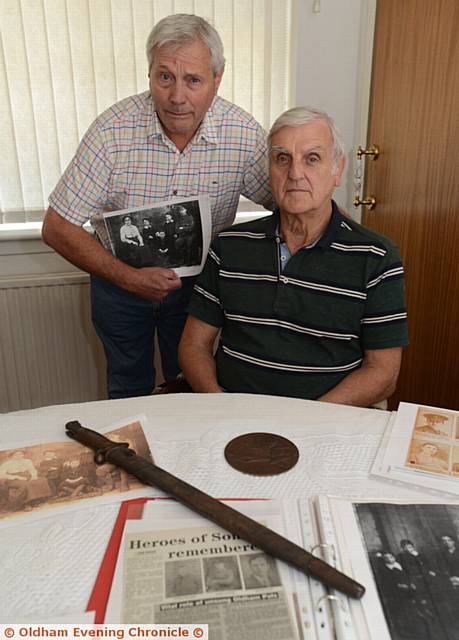 BERNARD Lees (left) and Alan Johnson, of Failsworth, are grandsons of L Cpl Lester