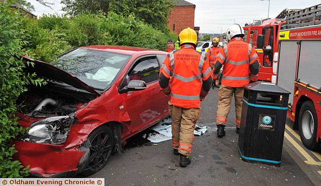 Crash involving two cars on Ripponden Road, Watersheddings.