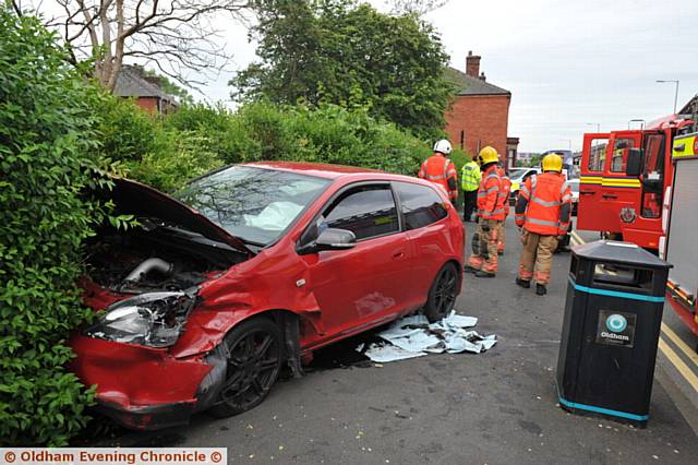 Crash involving two cars on Ripponden Road, Watersheddings.