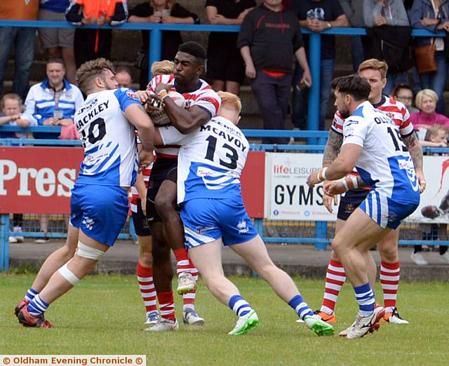 Oldham R.L.F.C v Workington. Jamel Chisholm