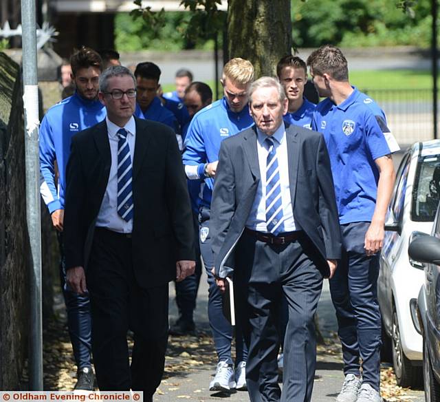 NEIL Joy and Roy Butterworth lead the current team towards the church