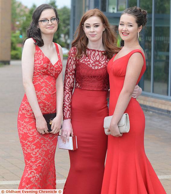 SO glam . . . Sally Bray, Sophie Marshall and Isabel Rubio