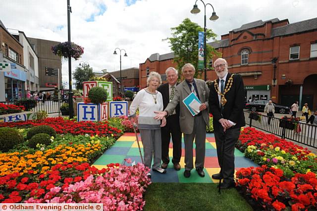 FLASHBACK to last year and the North-West Britain In Bloom Judges at the WOW tableau. From left, Mayoress Di Heffernan, judges Brian Whalley and Malcolm Ewbank and Mayor Councillor Derek Heffernan