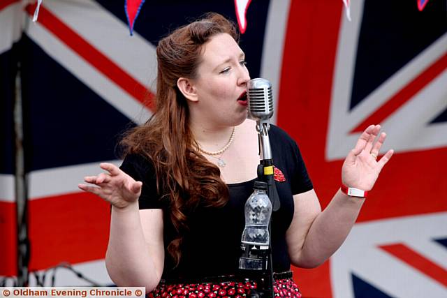 Yanks weekend held in Uppermill, Oldham. Pic shows singer, Lilli Moore.