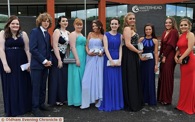 Waterhead Academy prom. PICS at school before departure to the venue in Bury.