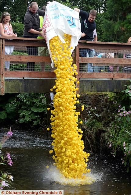 FLASHBACK . . . rubber ducks are released at last year's event