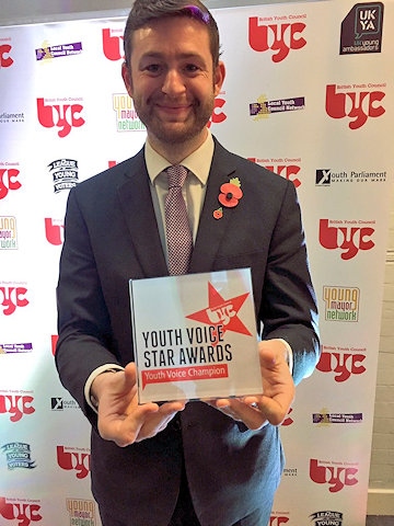 Jim McMahon MP presented with the National Youth Voice Star Awards