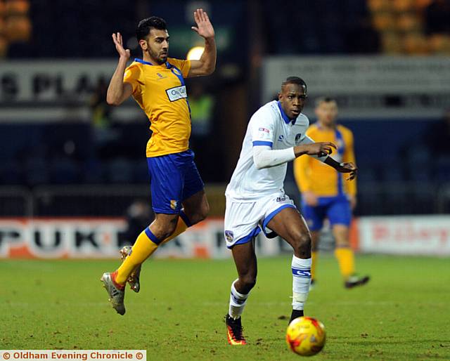 ATHLETIC midfielder Ousmane Fane beats a challenge
