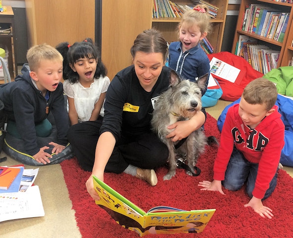 Dogs Trust's Anna Baatz helps pupils learn all about understanding and caring for dogs